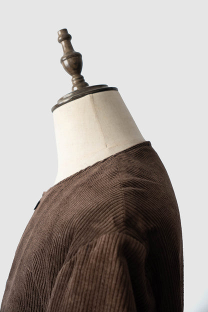 40s belgium brown corduroy double breasted work jacket deadstock