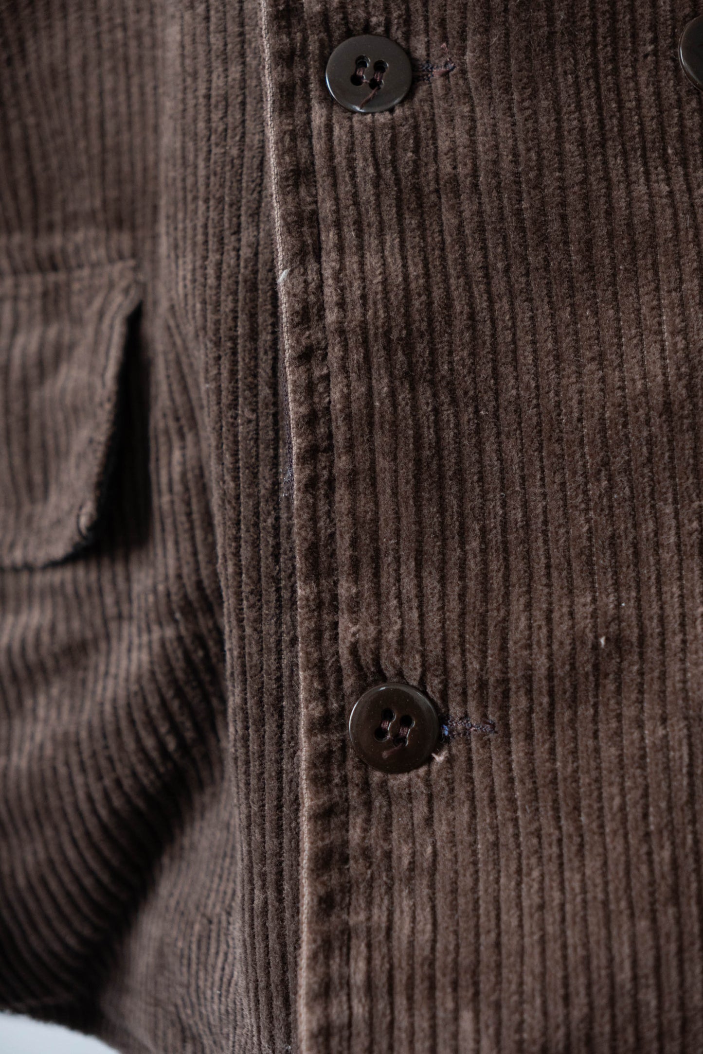 40s belgium brown corduroy double breasted work jacket deadstock