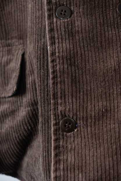 40s belgium brown corduroy double breasted work jacket deadstock