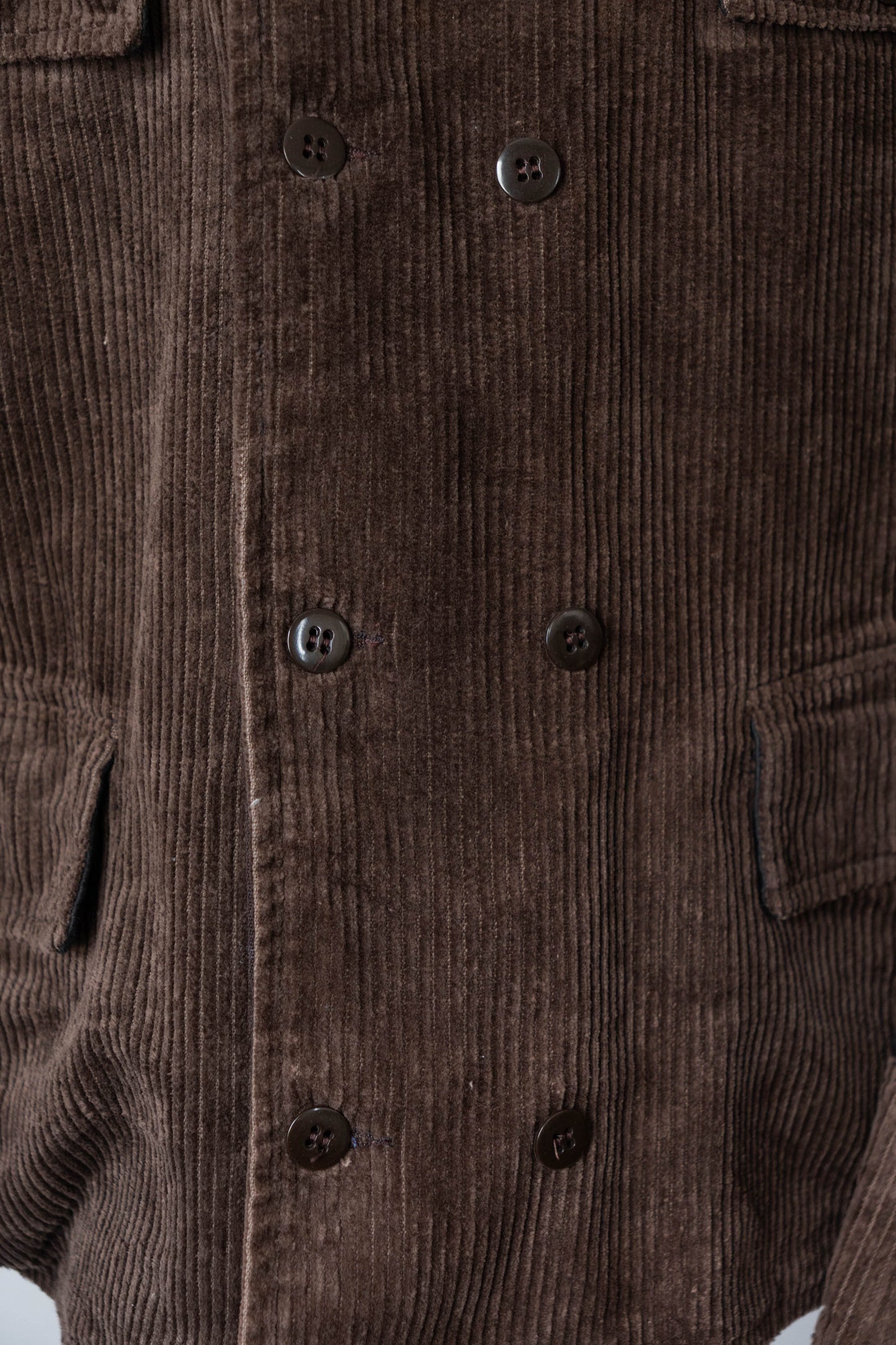 40s belgium brown corduroy double breasted work jacket deadstock
