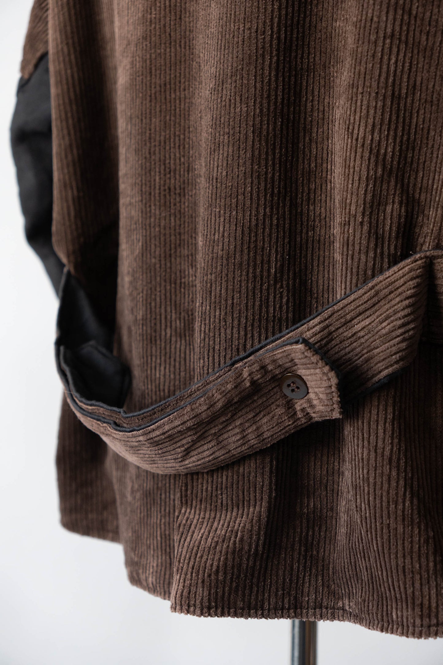 40s belgium brown corduroy double breasted work jacket deadstock