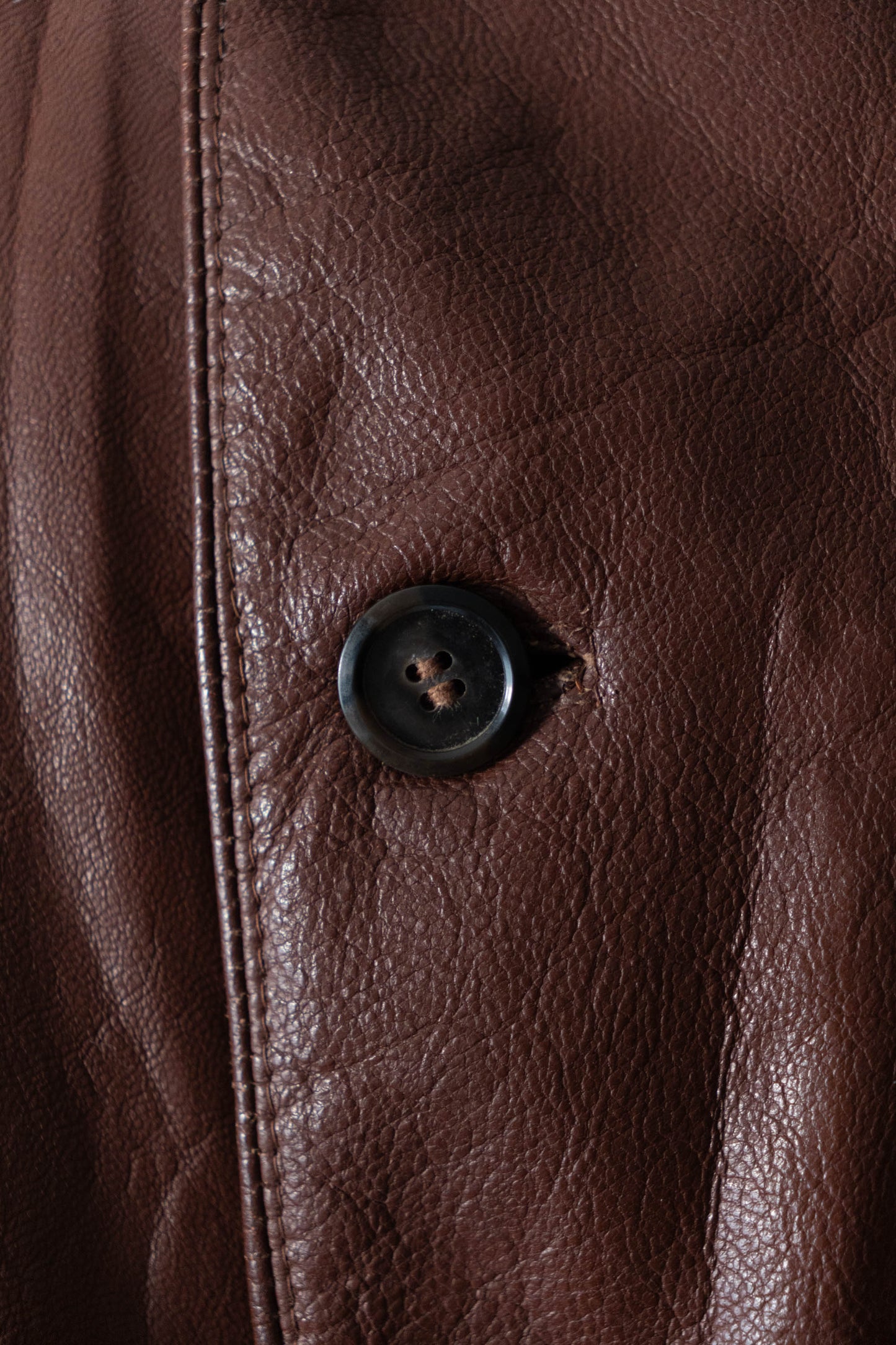 50s Sweden Work Goatskin Double Breasted Leather Jacket