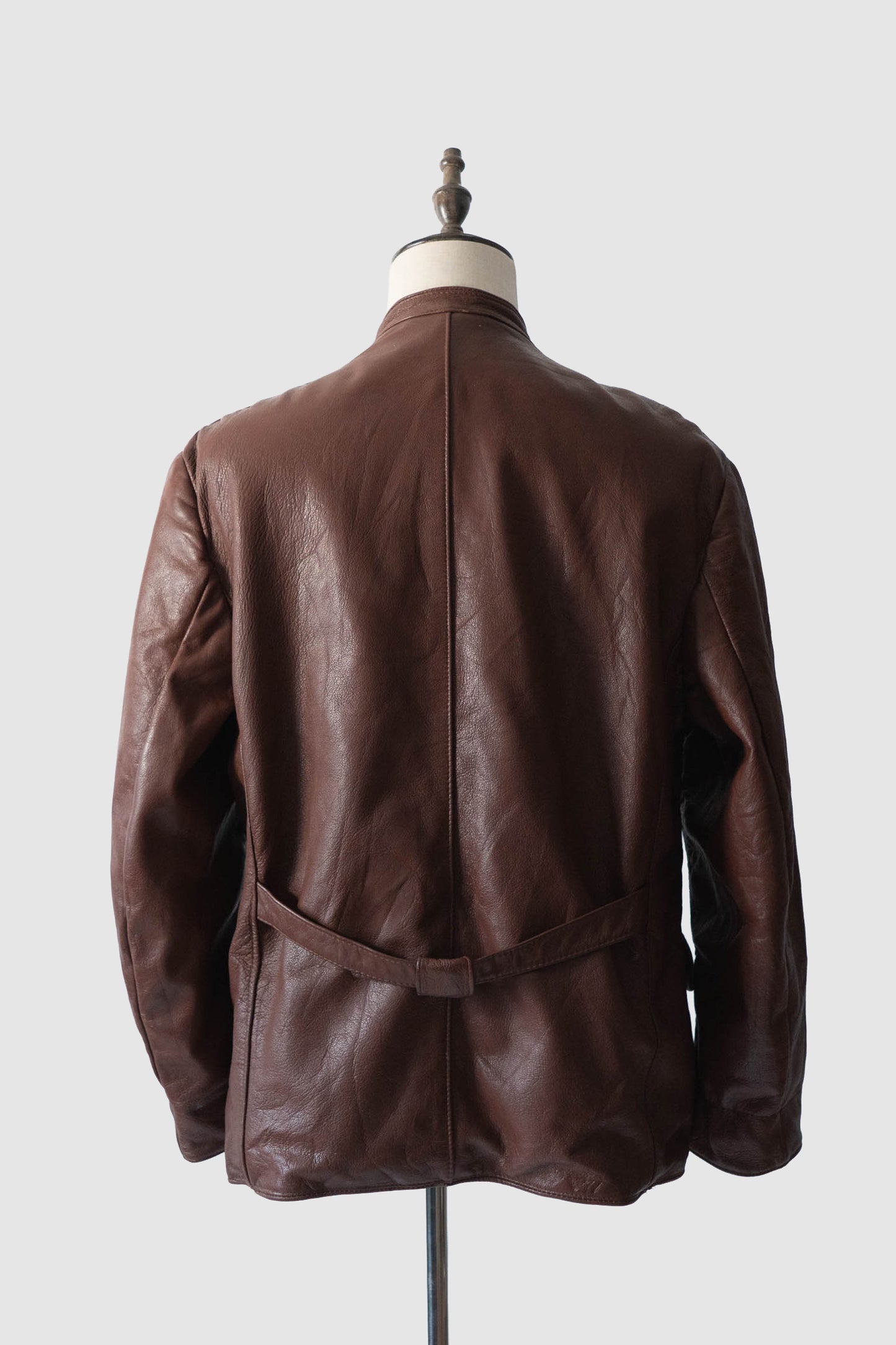 50s Sweden Work Goatskin Double Breasted Leather Jacket