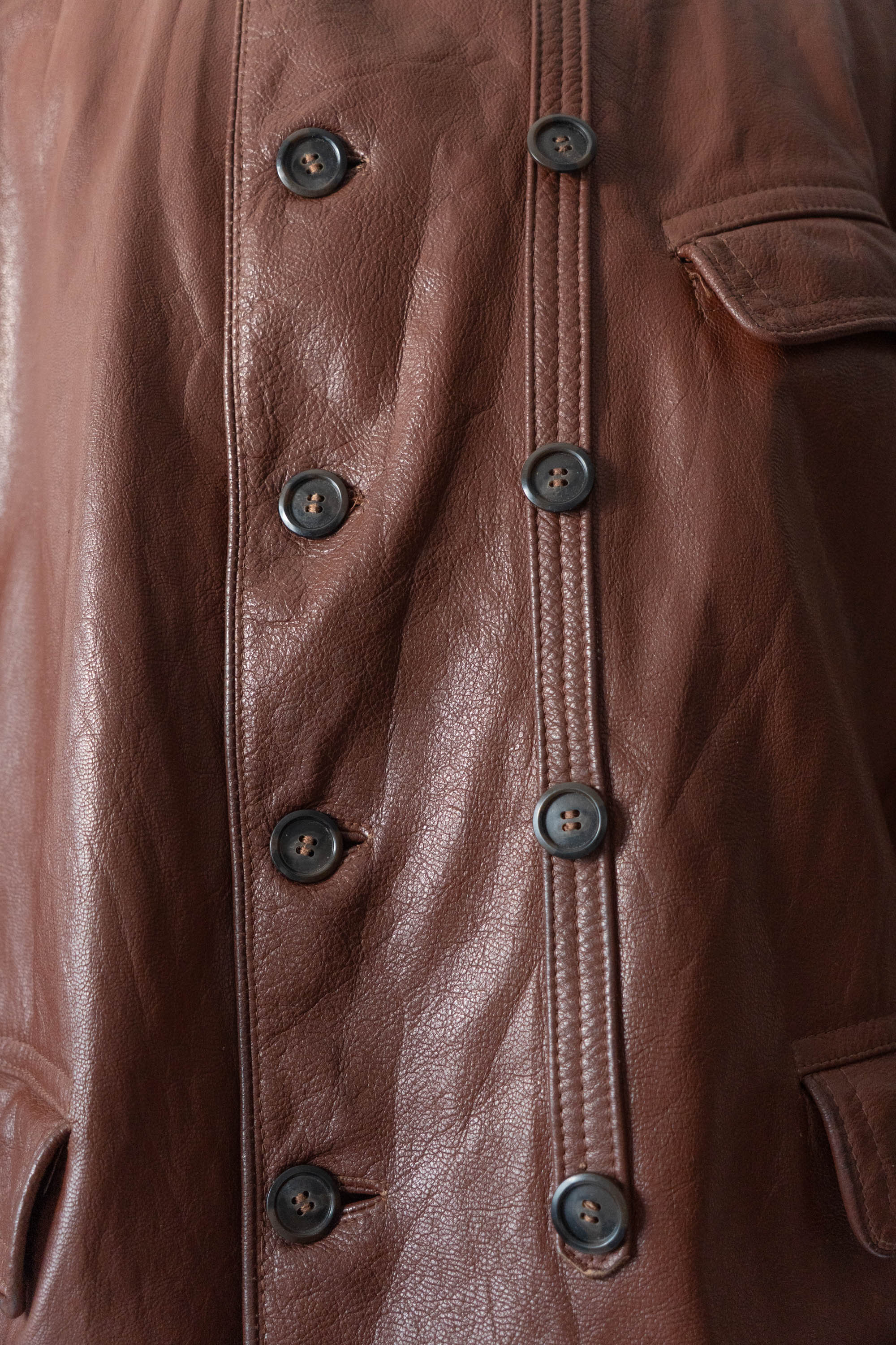 d*n様 50s スウェーデン　ダブルレザージャケット 50s Sweden Work Goatskin Double Breasted Leather Jacket – edeak