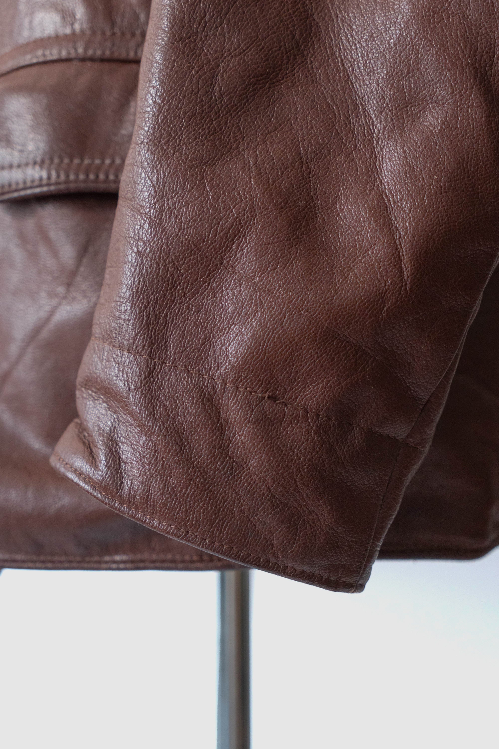 50s Sweden Work Goatskin Double Breasted Leather Jacket – edeak