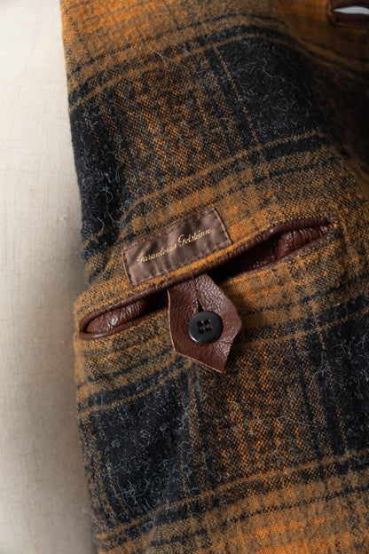 50s Sweden Work Goatskin Double Breasted Leather Jacket