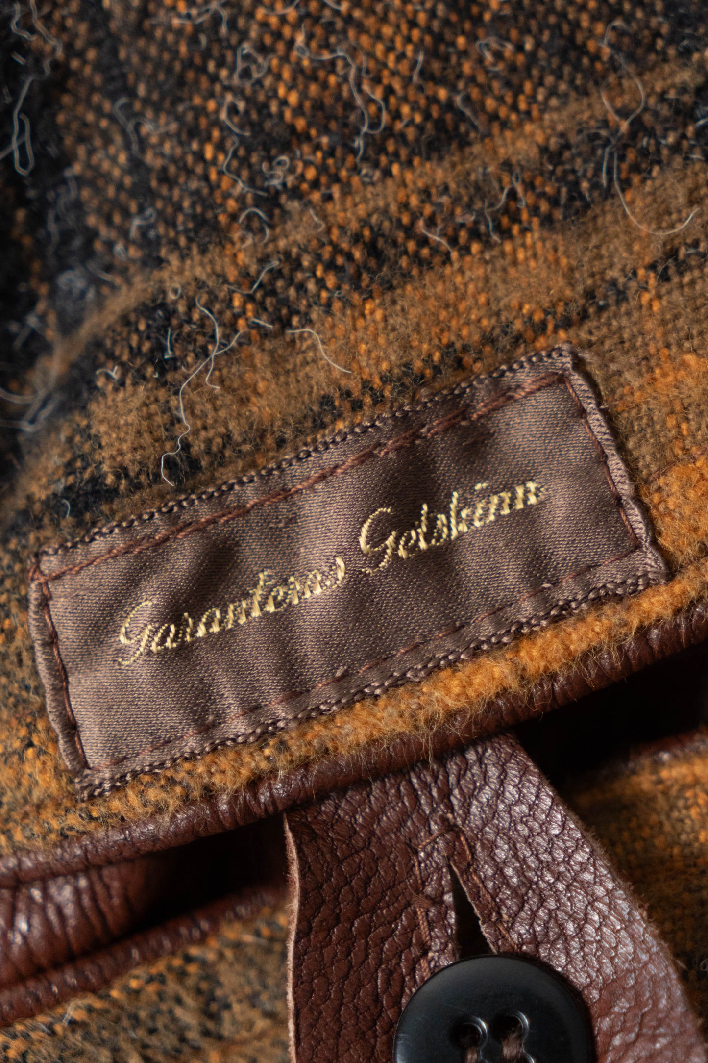 50s Sweden Work Goatskin Double Breasted Leather Jacket