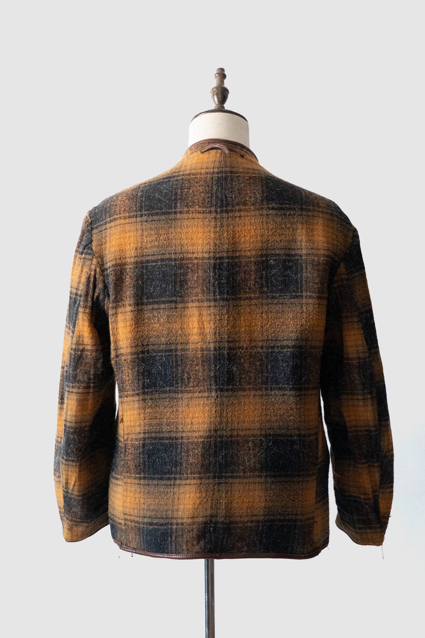 50s Sweden Work Goatskin Double Breasted Leather Jacket