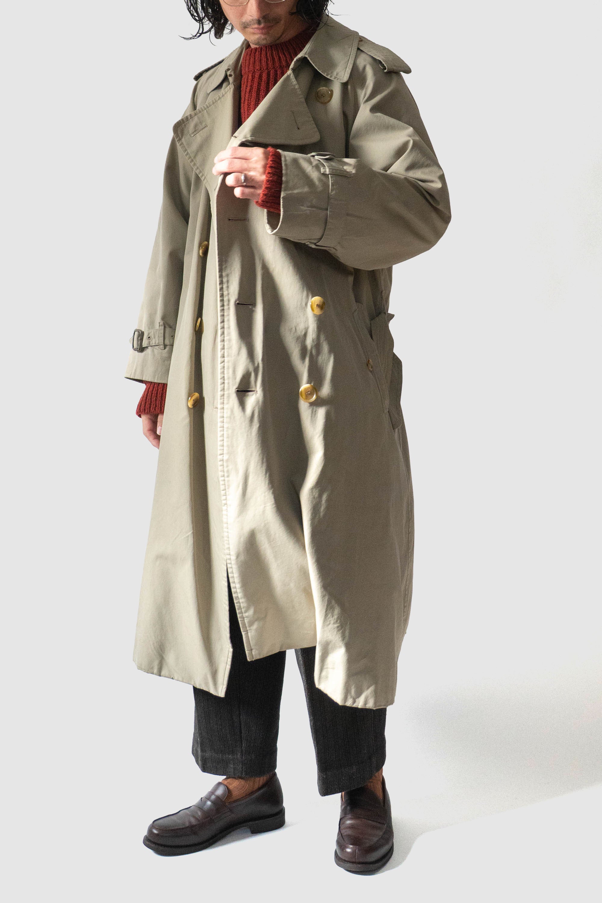Burberrys trench21 トレンチコート フルセット 一枚袖 80s burberrys trench coat 